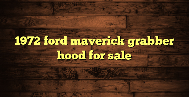 1972 ford maverick grabber hood for sale