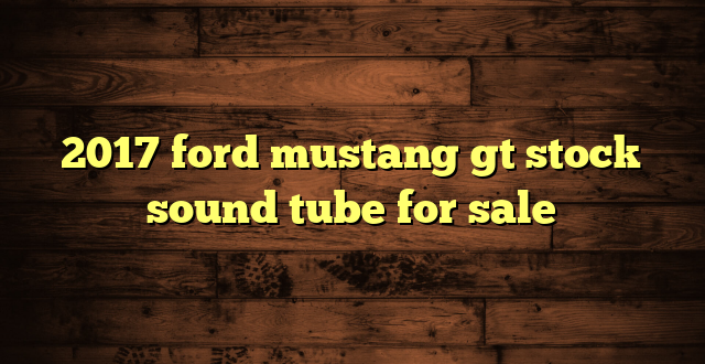 2017 ford mustang gt stock sound tube for sale