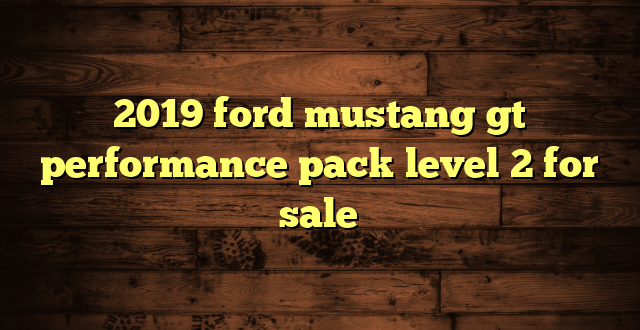 2019 ford mustang gt performance pack level 2 for sale