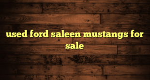 used ford saleen mustangs for sale